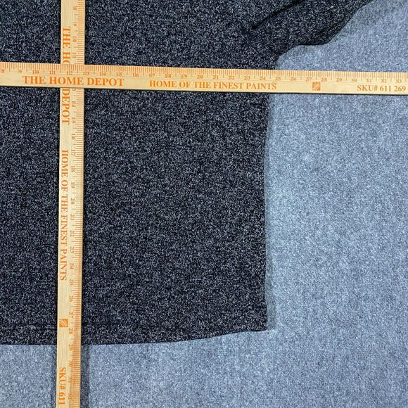 Van Heusen Flex Fleece Sweater Adult XL Classic Fit Heather Black Gray Static - Picture 8 of 15